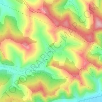 Topografische kaart Suveica, hoogte, reliëf