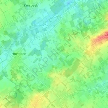 Topografische kaart Dries, hoogte, reliëf