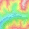 Topografische kaart Valsenestre en Valjouffrey, hoogte, reliëf