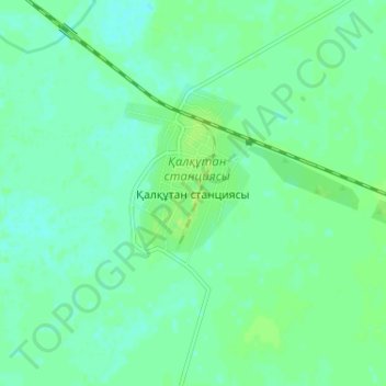 Topografische kaart Колутон, hoogte, reliëf