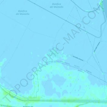 Topografische kaart Anita, hoogte, reliëf