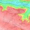 Topografische kaart Les Prés Mouchards, hoogte, reliëf