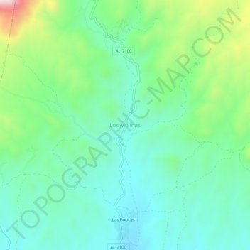 Topografische kaart Los Molinas, hoogte, reliëf