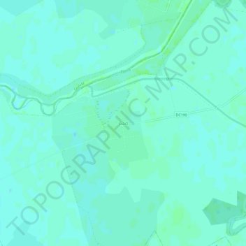 Topografische kaart Gad, hoogte, reliëf