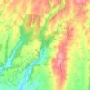 Topografische kaart Ceri, hoogte, reliëf