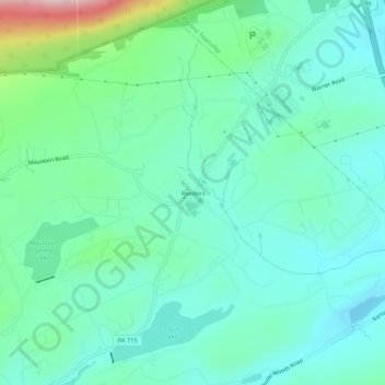 Topografische kaart Reeders, hoogte, reliëf