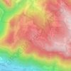 Topografische kaart Les Mouilles Rosses, hoogte, reliëf
