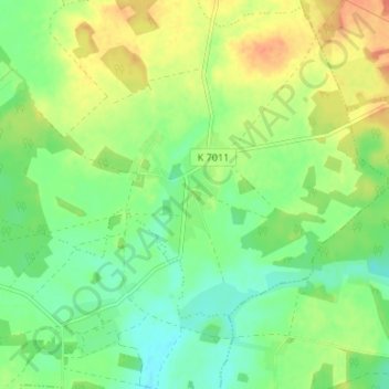 Topografische kaart Kehrberg, hoogte, reliëf