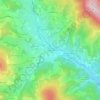 Topografische kaart Les Dépôts, hoogte, reliëf