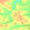 Topografische kaart Alderton, hoogte, reliëf