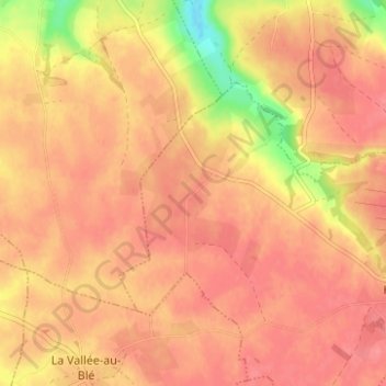 Topografische kaart Féronval, hoogte, reliëf