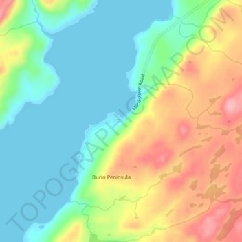 Topografische kaart Monkstown, hoogte, reliëf