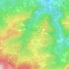 Topografische kaart Piampaludo, hoogte, reliëf