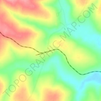 Topografische kaart Karringmelk, hoogte, reliëf