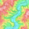 Topografische kaart Bombach, hoogte, reliëf