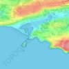 Topografische kaart Raguenes, hoogte, reliëf
