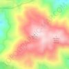 Topografische kaart Pyrgos, hoogte, reliëf