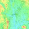 Topografische kaart Worcester, hoogte, reliëf