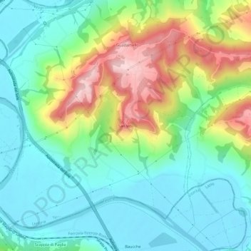 Topografische kaart San Vito, hoogte, reliëf
