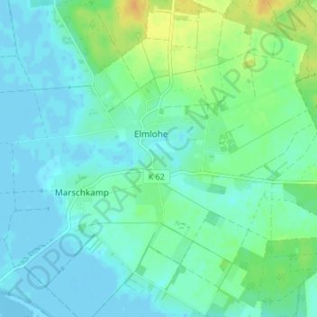 Topografische kaart Brink, hoogte, reliëf