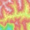Topografische kaart Calzagatta, hoogte, reliëf