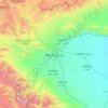 Topografische kaart Kashgar Prefecture, hoogte, reliëf