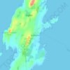 Topografische kaart Ardminish, hoogte, reliëf