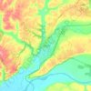 Topografische kaart La Unión, hoogte, reliëf