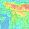 Topografische kaart Keradennec, hoogte, reliëf