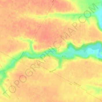 Topografische kaart Buzduc, hoogte, reliëf