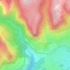 Topografische kaart Baou de Saint-Jeannet, hoogte, reliëf