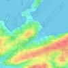 Topografische kaart Pen Ar Poul, hoogte, reliëf