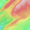 Topografische kaart Les Arboux, hoogte, reliëf