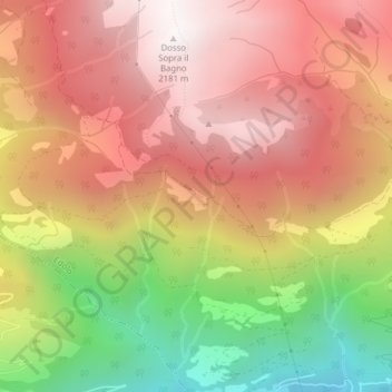 Topografische kaart Baite Martiné, hoogte, reliëf