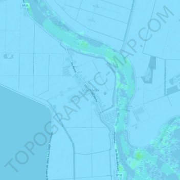 Topografische kaart Scardovari, hoogte, reliëf