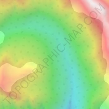 Topografische kaart Selkirk Mountains, hoogte, reliëf