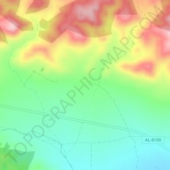 Topografische kaart El Burrueco, hoogte, reliëf