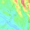 Topografische kaart Les Crozes, hoogte, reliëf
