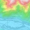 Topografische kaart Colloro, hoogte, reliëf