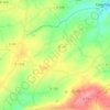 Topografische kaart La Roulandière, hoogte, reliëf