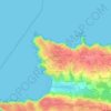 Topografische kaart Trouguer, hoogte, reliëf
