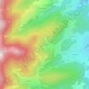 Topografische kaart Chevalet, hoogte, reliëf