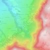 Topografische kaart Les Combes, hoogte, reliëf