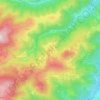 Topografische kaart Treynas, hoogte, reliëf