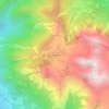 Topografische kaart Piani di Bobbio, hoogte, reliëf