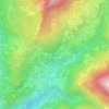 Topografische kaart Châtaignère, hoogte, reliëf