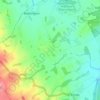 Topografische kaart Lutley, hoogte, reliëf