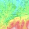 Topografische kaart Okehampton, hoogte, reliëf