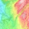 Topografische kaart Ecoteaux, hoogte, reliëf