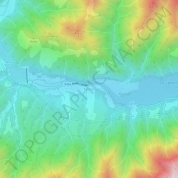 Topografische kaart Malaia, hoogte, reliëf